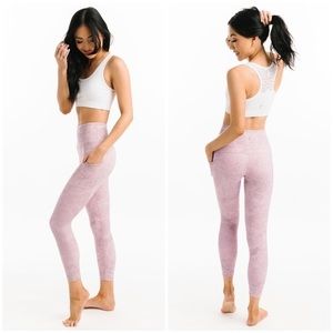 Zyia Pink Digital Granite Pocket Light n Tight Hi-Rise 7/8 24" women’s Size 6-8